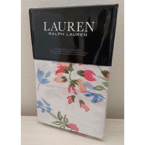 Ralph Lauren MAGGIE FLORAL White Queen Sheet Set w/Xtra Two Standard Pillowcases - Picture 7 of 13
